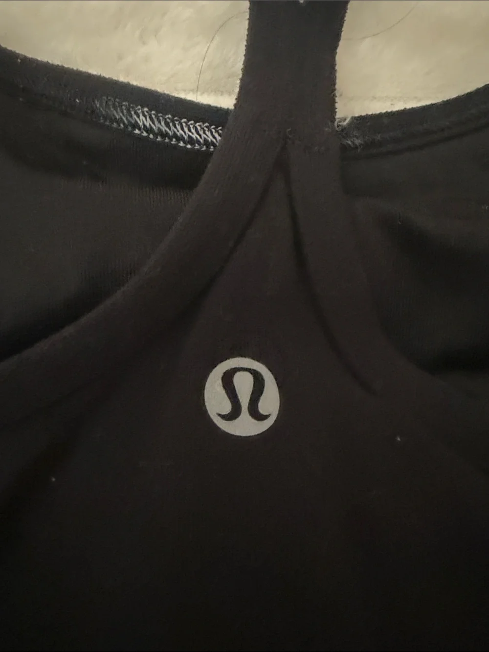 lululemon athletica Black Strappy Shelf Tank